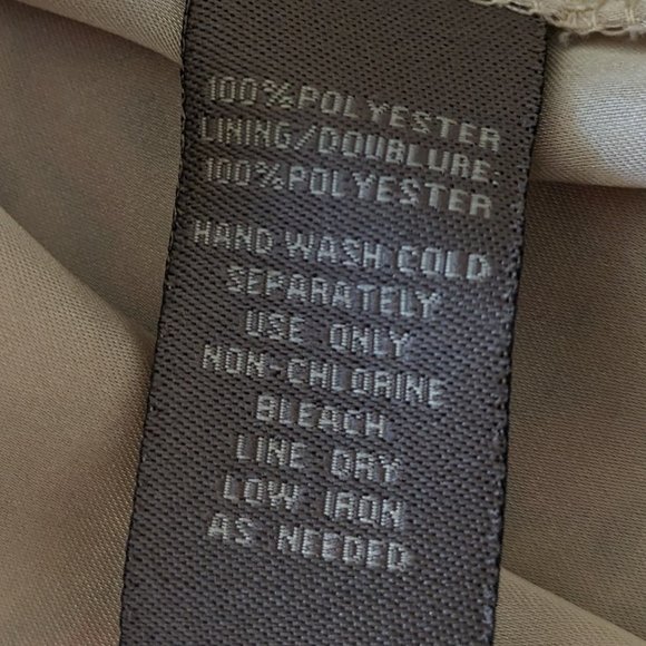 Charlie Jade lined peach-green-beige shift Dress, Sz M - Picture 11 of 12